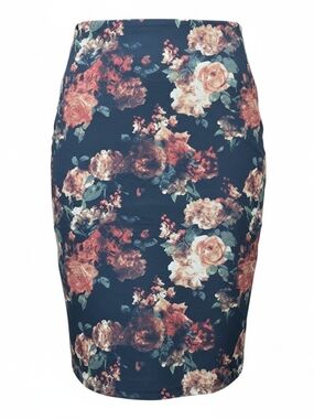 LULAROE | NWT Cassie Pencil Skirt Muted Botanical Floral Stretchy Bodycon | L